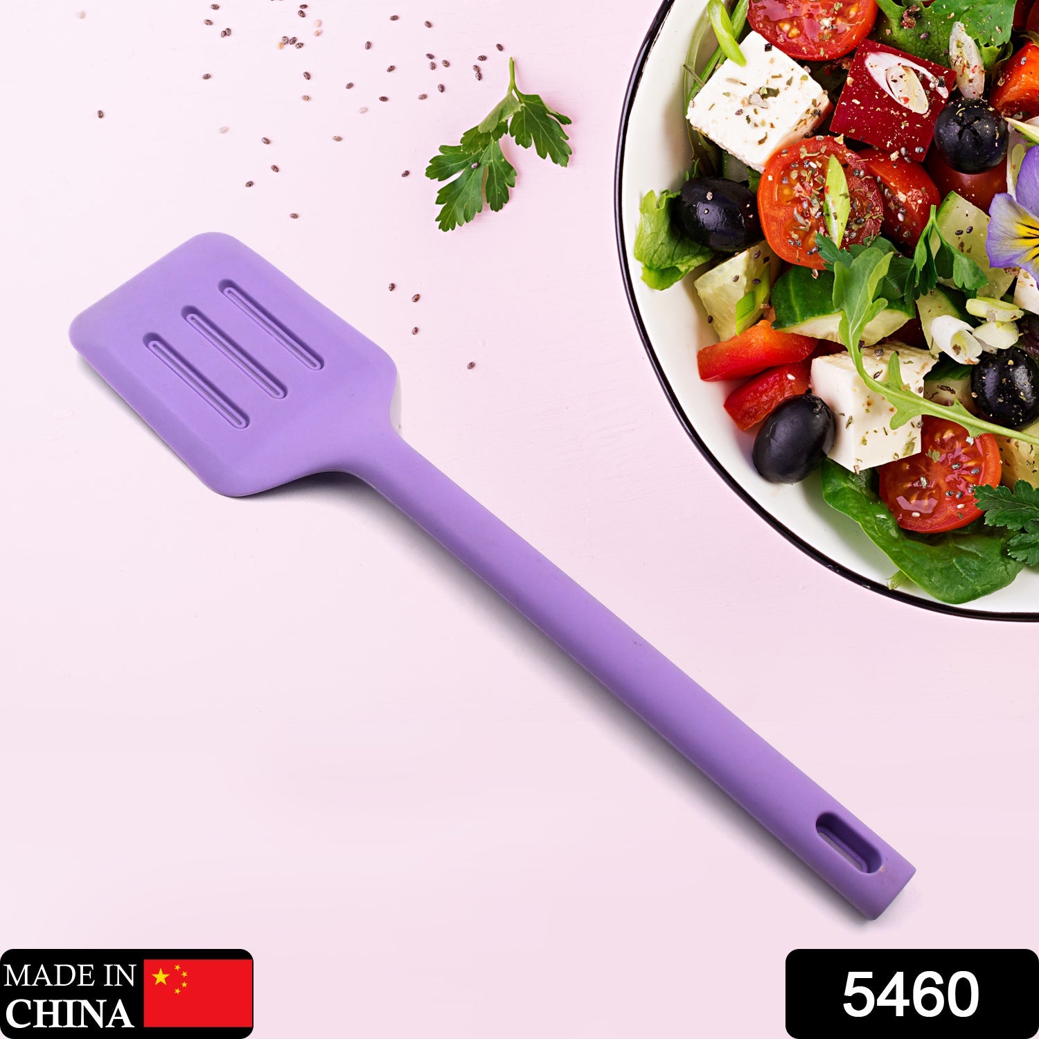 5460 Food Grade Silicone Non-stick Spatula - Resistant Spatula Turner Kitchen Cooking Tool Utensils for Eggs, Fish, Burgers (33cm)