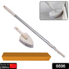 6696 Housekeeping Multi-Functional Hard Bathroom Floor Triangle Tile & Floor Cleaning  Brush Long DeoDap