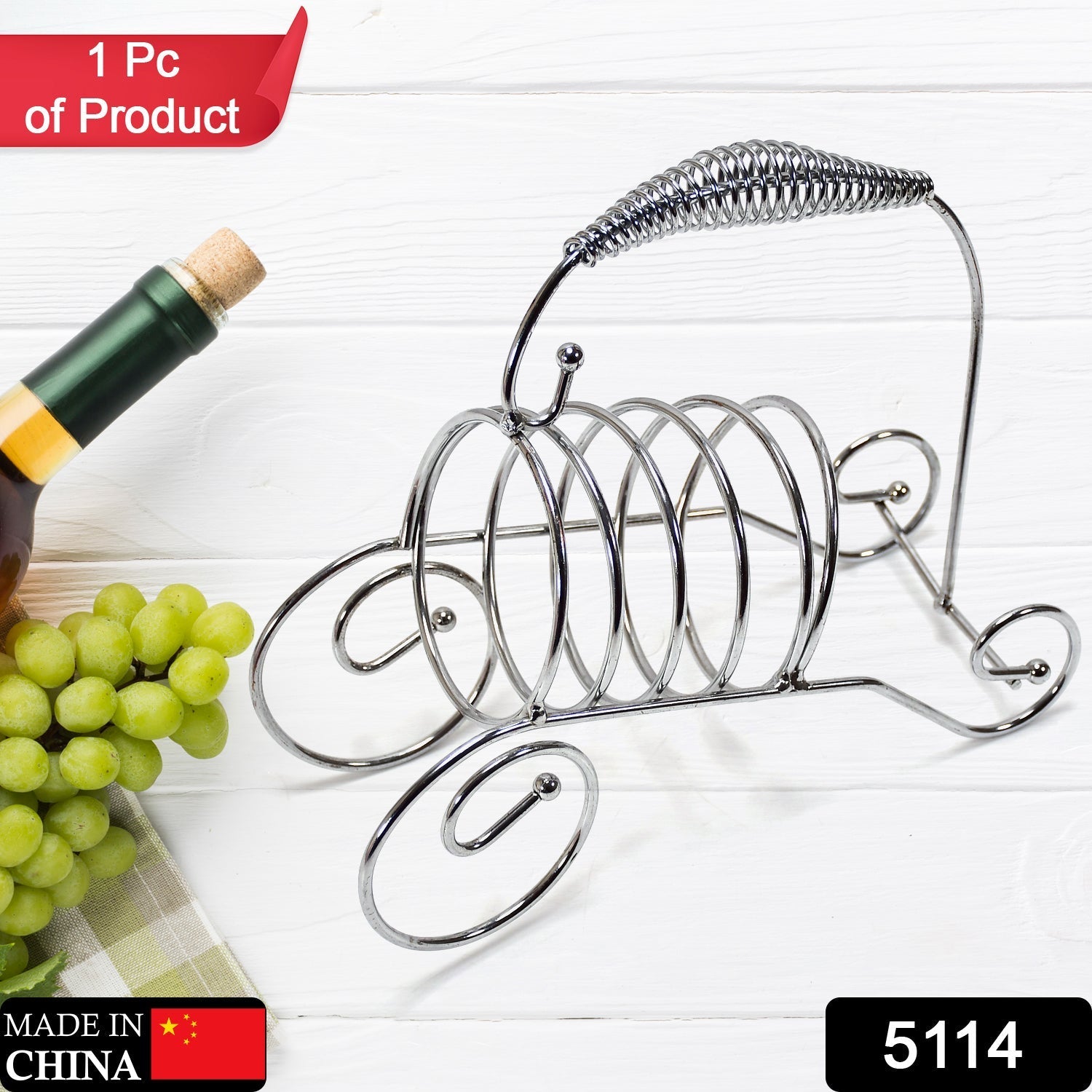 5114 Metal Wedding Party Spring Decor Wine Bottle Rack Standing Holder Copper Tone (stainless Steel) DeoDap