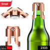 2333 Stainless Steel Sealed Sparkling Champagne Bottle Stopper Small size DeoDap