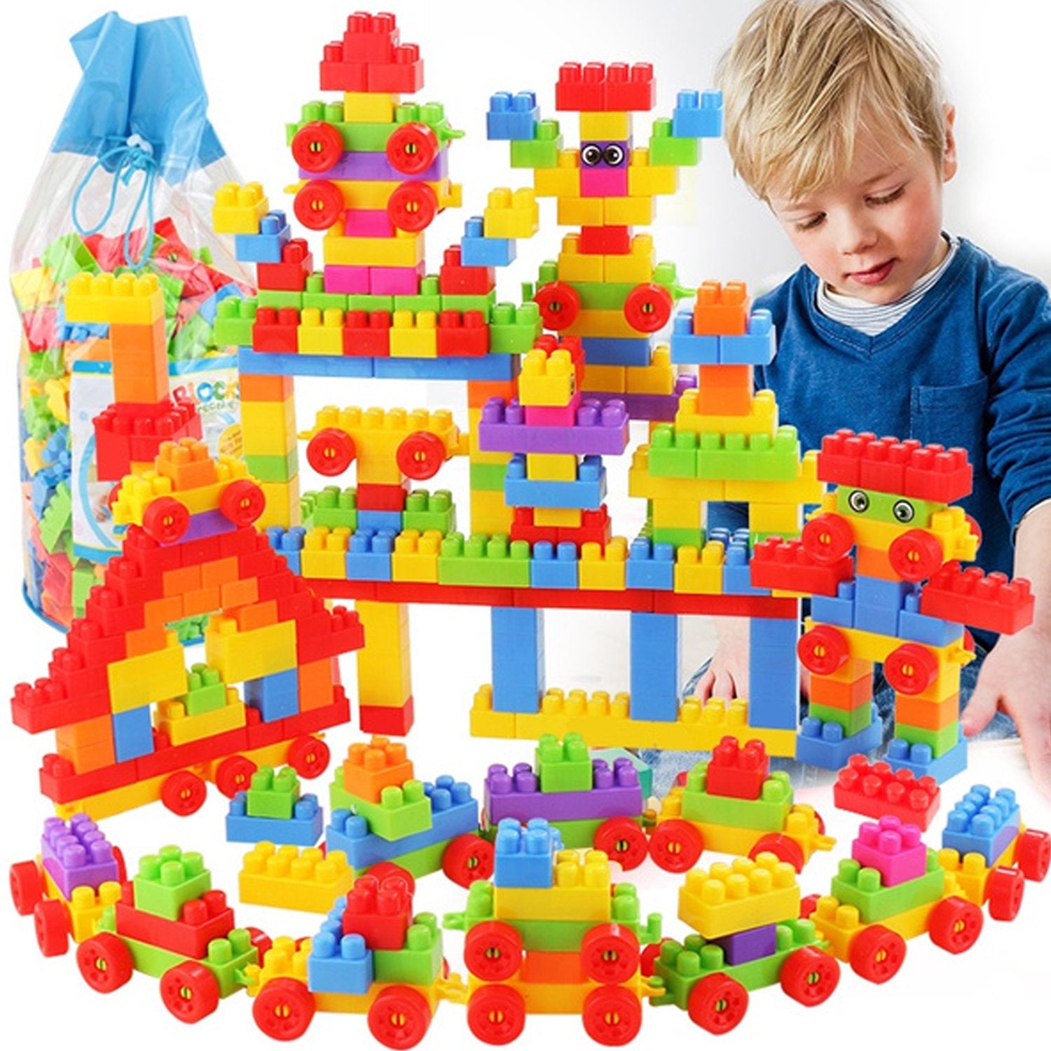 4720 Blocks for Kids House Construction Building DeoDap