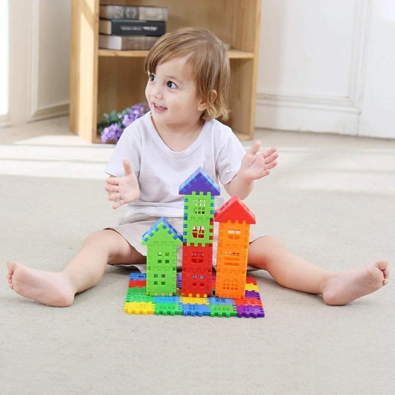 3911 200 Pc House Blocks Toy used in all kinds of household and official places specially for kids and children for their playing and enjoying purposes. DeoDap