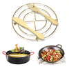 2479 Hot Pot Stand Stainless Steel Heat Resistant Round Table Ring DeoDap