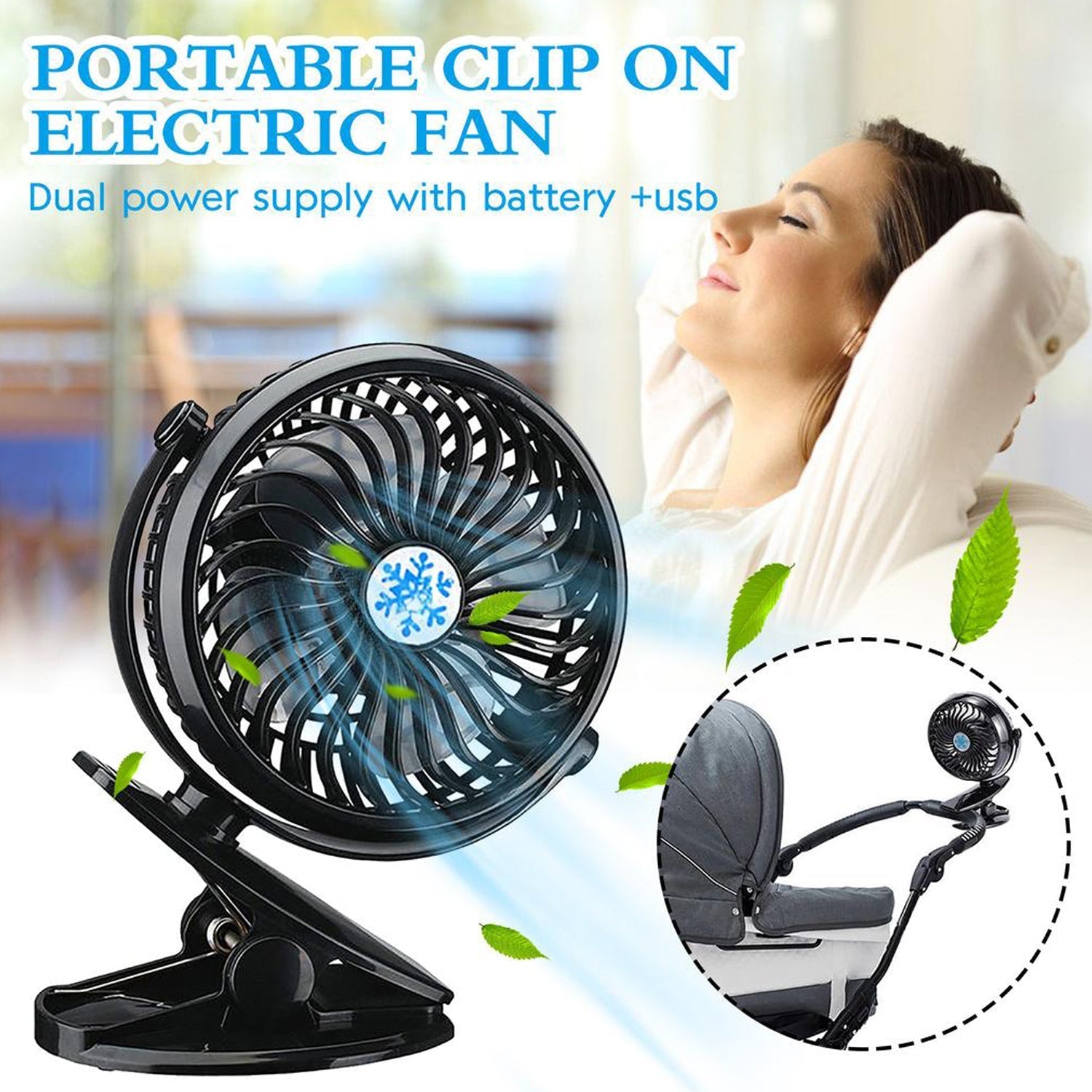 4824 Mini USB Clip Fan widely used in summers for cool down rooms and body purposes. DeoDap