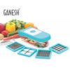 8108 Ganesh 7 in 1 Plastic Vegetable Dicer, Blue DeoDap