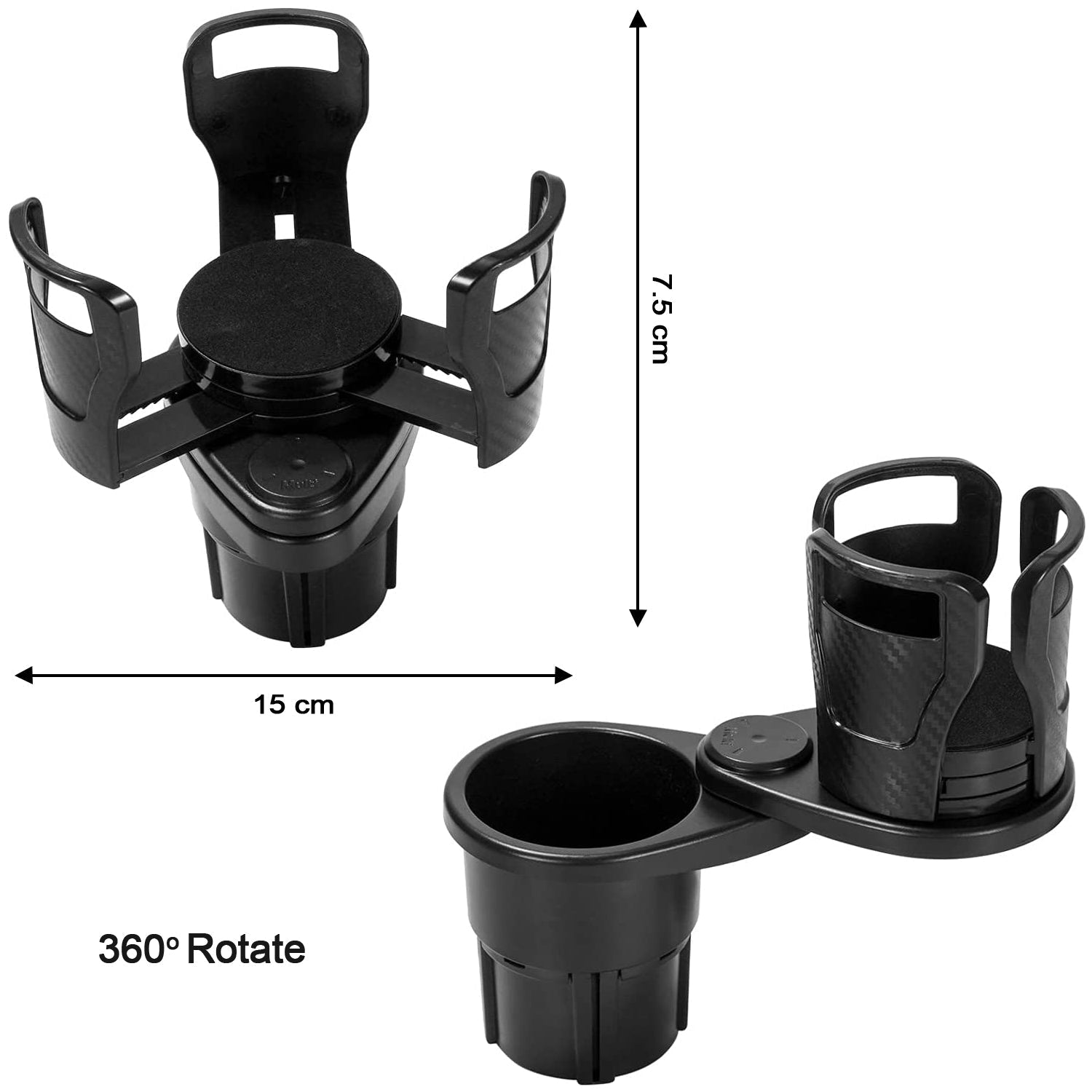 7623 Cup Holder, Seat Cup Holder Suitable for 20oz Water Bottles 2 in 1 Cup Holder Universal Vehicle Seat Bottle Mount with Set of Sponge Cushion for Vehicle DeoDap