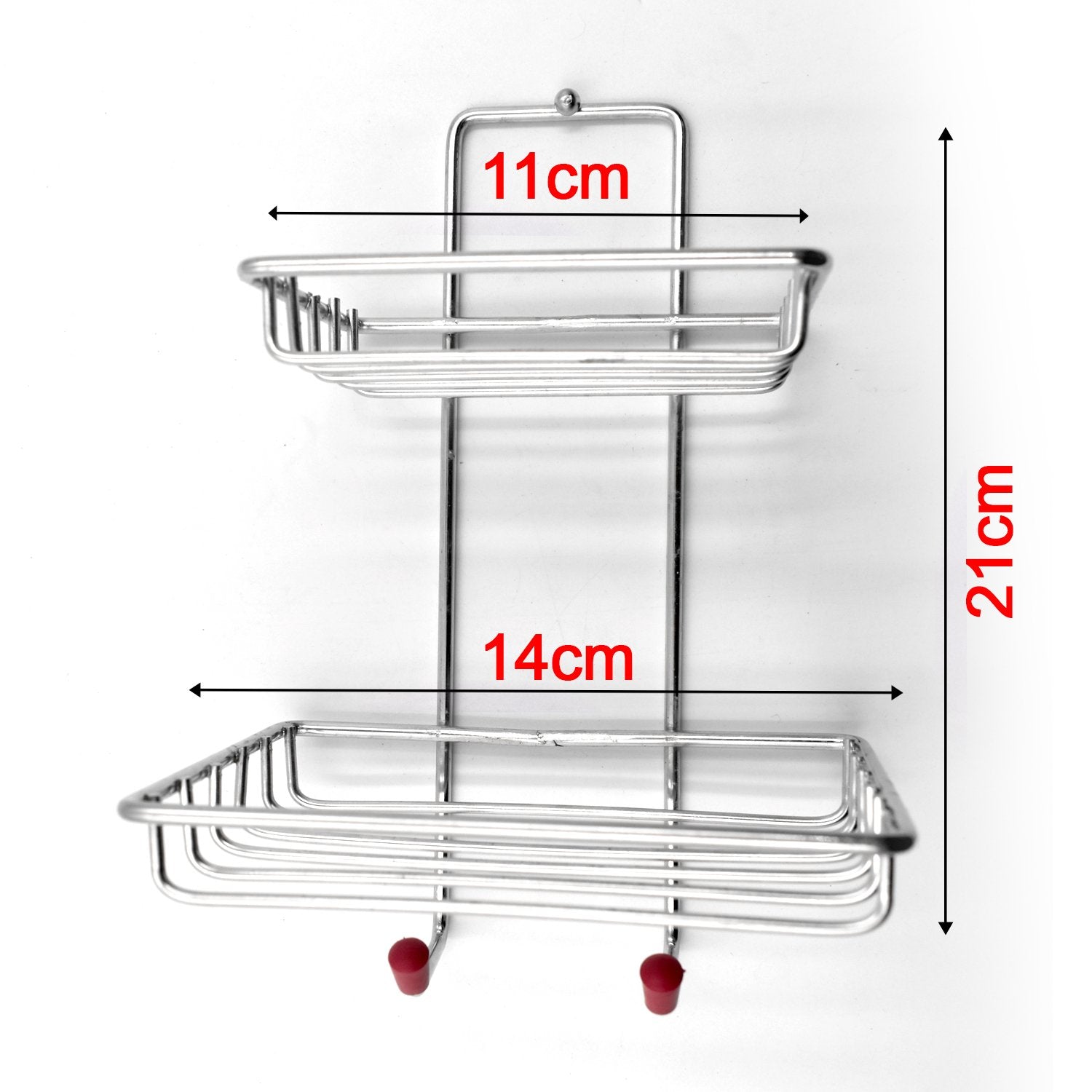 1763 Kitchen Bathroom Soaps Storage Rack with 2 Hook for Home DeoDap