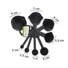 106 Plastic Measuring Cups and Spoons (8 Pcs, Black) AAR HYPERMART PVT LTD