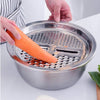 2601 3 in 1 Kitchen Multipurpose Julienne Grater Salad Maker DeoDap