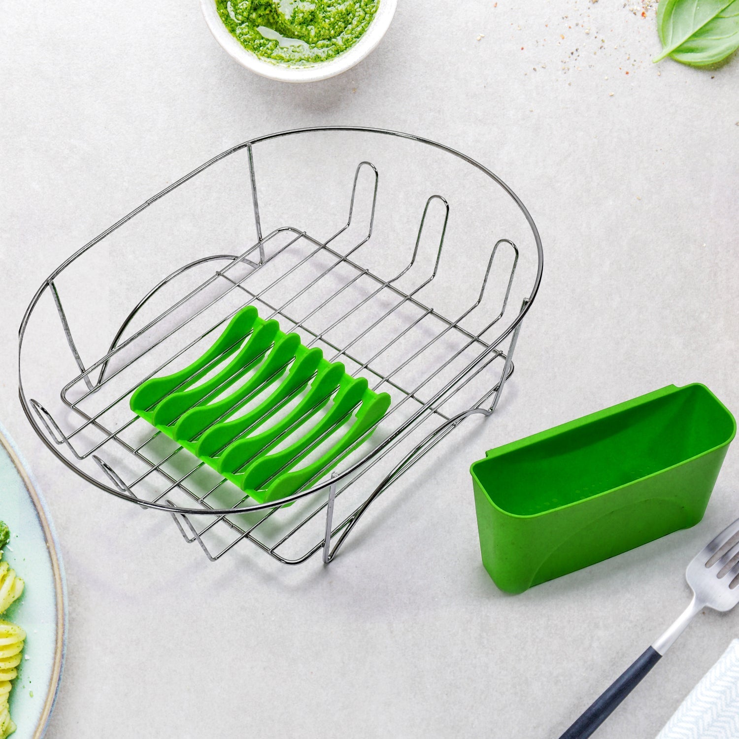 5156 Dish Drainer Rack For Kitchen Use  ( 1 pc ) DeoDap