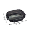 2979 Black Transparent 4 Compartment Lunch Box for Kids and adults, Stainless Steel Lunch Box with 4 Compartments. DeoDap