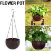 4708 Plastic Hanging Flower Pot and Flower Pot with Chain (6 Pc) DeoDap