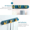 4702 Toothbrush Holder Plastic Bathroom Accessories Organizer Wall Mounted Hanging Mount Shelf & Hooks (1pc)