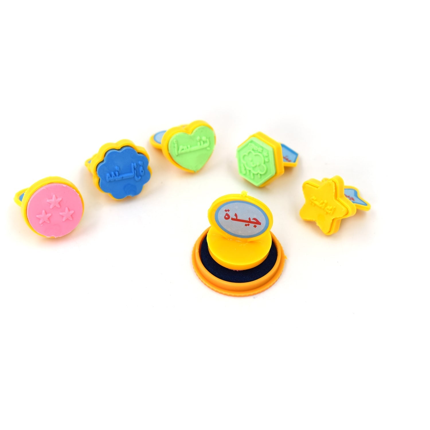 4802 Unique Different Shape Stamps 7 pieces for Kids Motivation and Reward Theme Prefect Gift for Teachers, Parents and Students (Multicolor) DeoDap