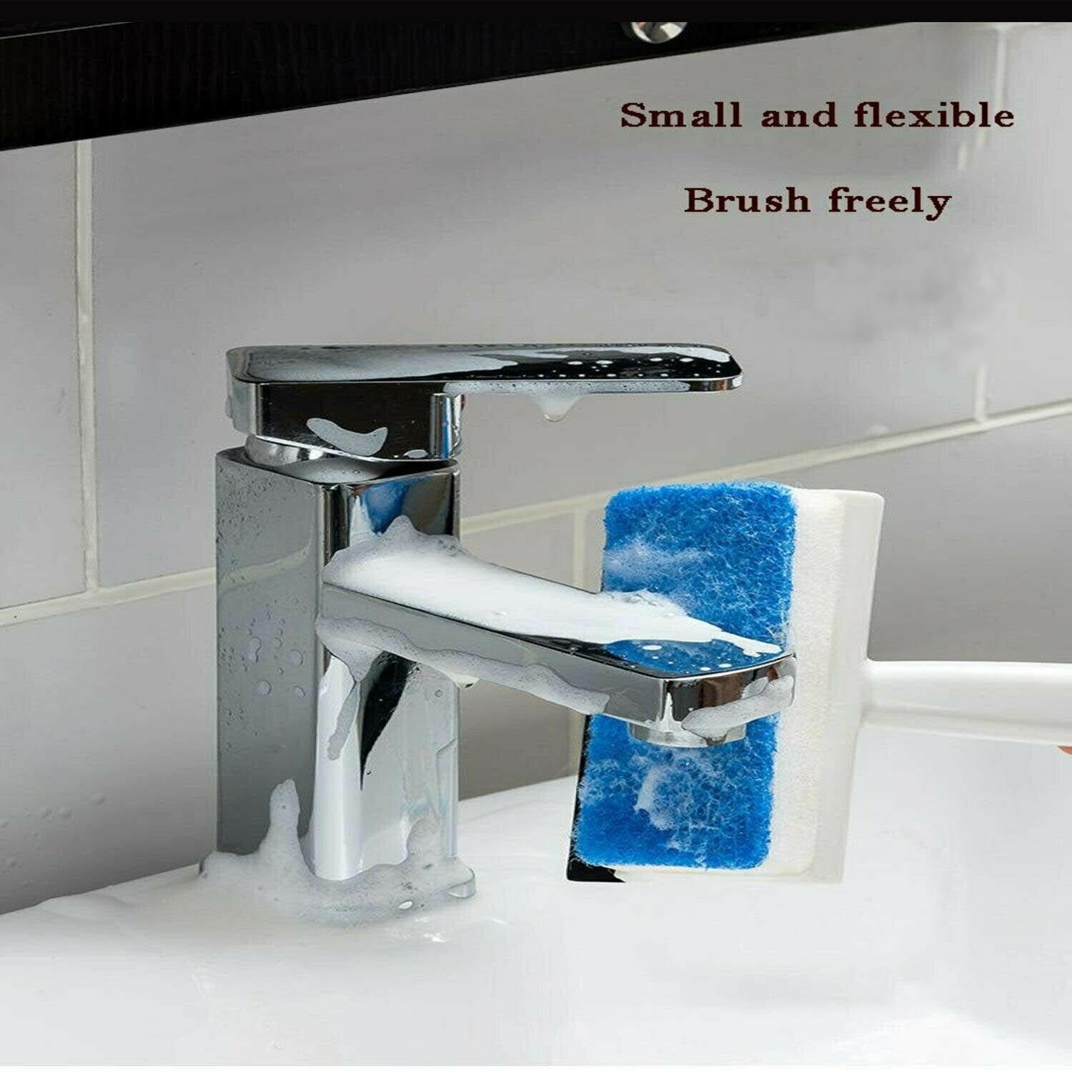 7602 2 in 1 Glass Wiper Cleaning Brush Mirror Grout Tile Cleaner Washing Pot Brush Double-Sided Glass Wipe Bathroom Wiper Window Glass Wiper DeoDap