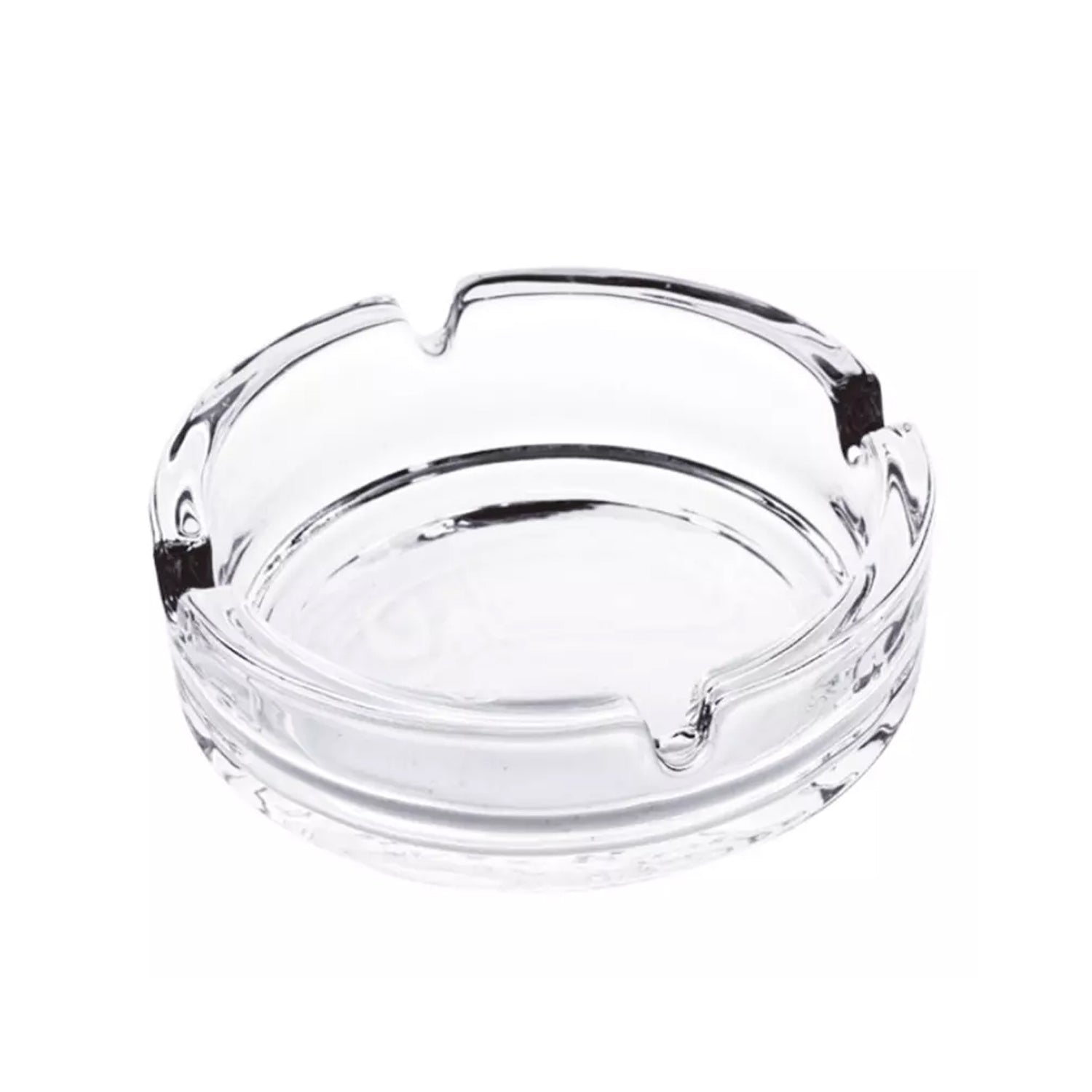 4061 Glass Classic Crystal Quality Cigar Cigarette Ashtray Round Tabletop for Home Office Indoor Outdoor Home Decor DeoDap