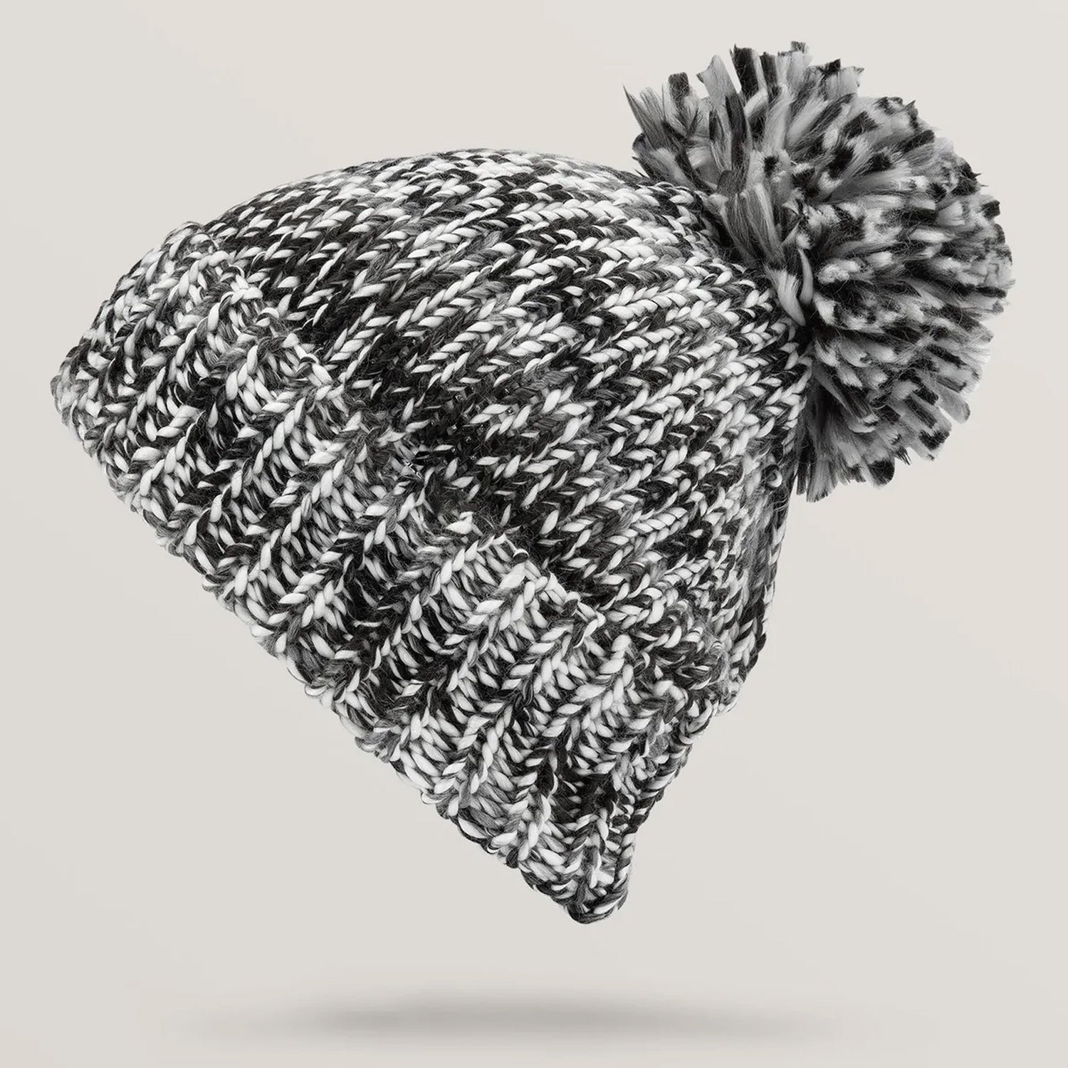 6337 Men's and Women's Skull Slouchy Winter Woolen Knitted Black Inside Fur Beanie Cap. DeoDap