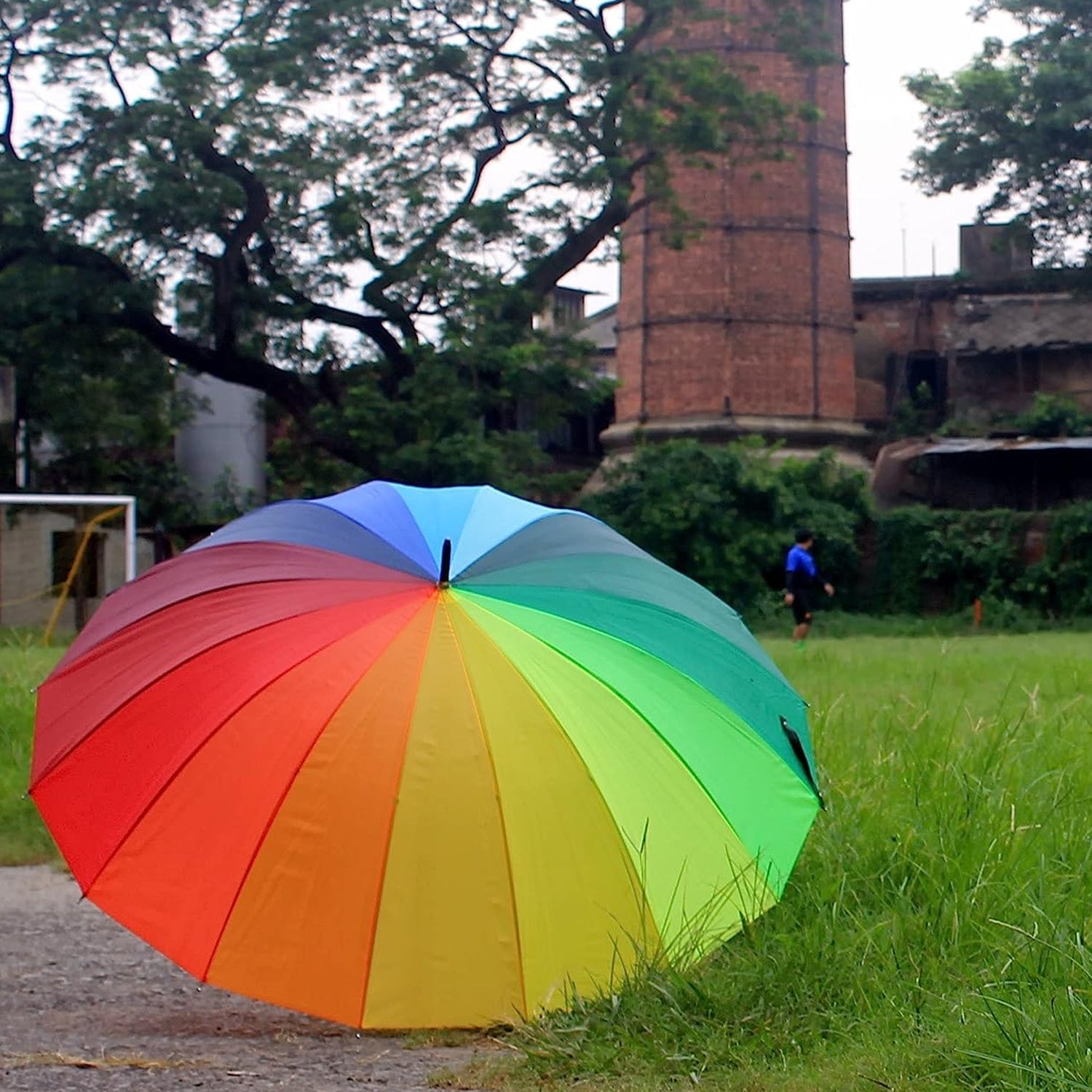 9105 Rainbow Umbrella for Men & Women (Multicolor)