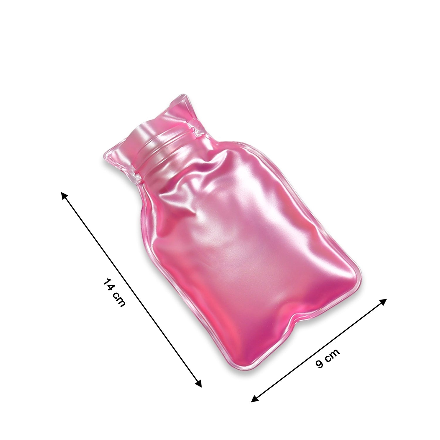 6533 Simple Pink small Hot Water Bag with Cover for Pain Relief, Neck, Shoulder Pain and Hand, Feet Warmer, Menstrual Cramps. DeoDap