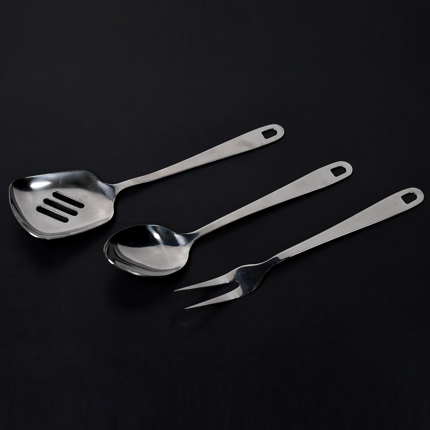 2491A SERVING SPOON SET COOKING SPOON SET HIGH QUALITY PREMIUM SPOON SET ( 3PC SET ). DeoDap