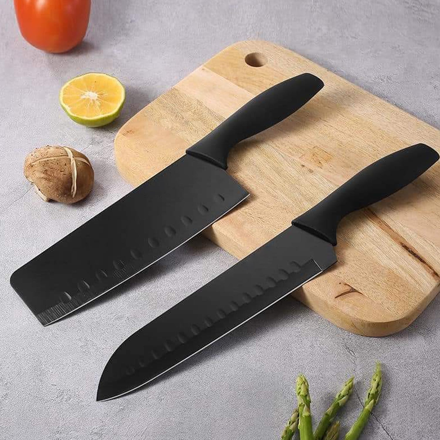 5911 Kitchen Chef Cutlery Stainless Steel Knife Set, Chopping Knife, Chef Knife, Utility Knife, Butcher Knife (Pack of 5pc). DeoDap