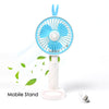 7606 Mini Portable Hand Fan USB Rechargeable Fan With Led Light Fan for Indoor and Outdoor Use by Women and Men Table Standing Stand Included DeoDap