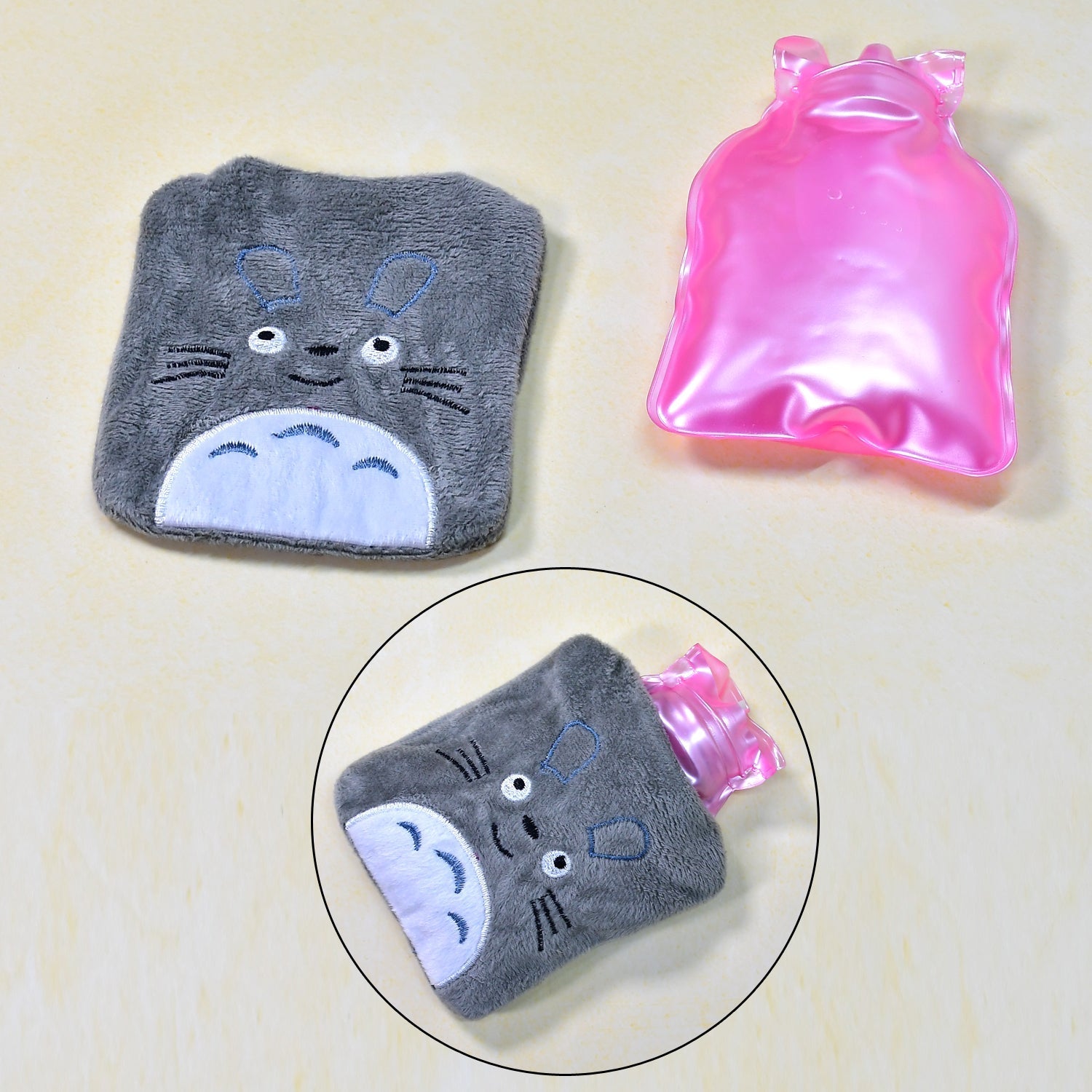 6531 Totoro Cartoon Hot Water Bag small Hot Water Bag with Cover for Pain Relief, Neck, Shoulder Pain and Hand, Feet Warmer, Menstrual Cramps. DeoDap