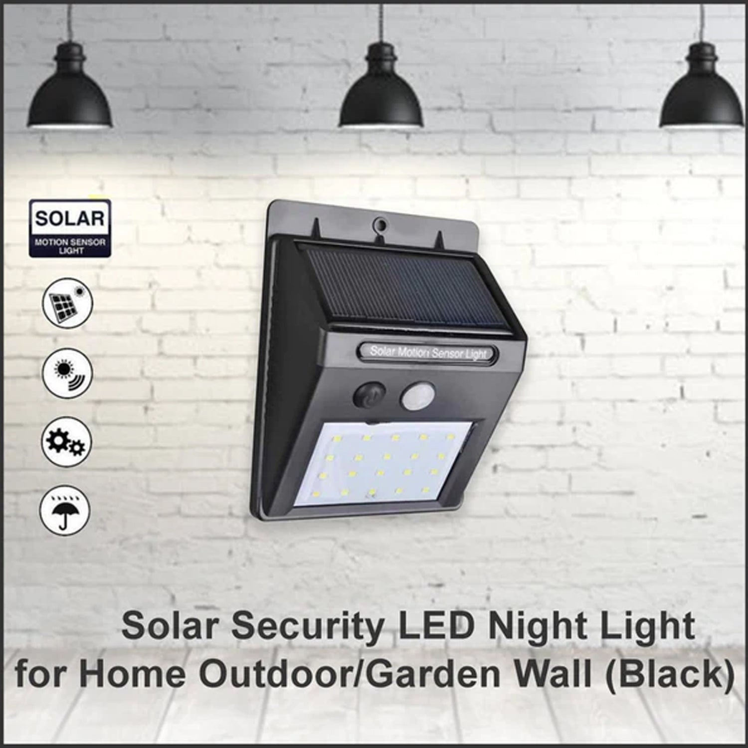 6608 White Solar Wireless Security Motion Sensor LED Night Light for Home Outdoor/Garden Wall. DeoDap