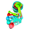 2906 10Pcs Plastic Measuring Spoons and Cups Set for Home Kitchen Cooking. DeoDap