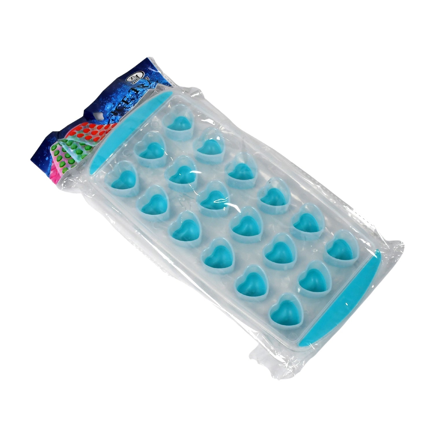 5352 Easy Push Premium POP-UP ice Tray, With Flexible Silicon Bottom and Lid, Heart Shape 18 Cube Trays DeoDap