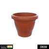 0839 Garden Heavy Plastic Planter Pot/Gamla 6 inch (Brown, Pack of 1, Small) DeoDap