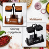 2070 Multipurpose Masala/Spice Rack Container with tray- Set of 2Pcs DeoDap