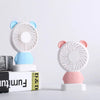 7632 MINI PORTABLE FAN USB RECHARGEABLE HANDHELD BEAR STYLE COLOR CHANGING LED LIGHT POCKET DESK LIGHT FAN DeoDap