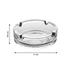 4061 Glass Classic Crystal Quality Cigar Cigarette Ashtray Round Tabletop for Home Office Indoor Outdoor Home Decor DeoDap