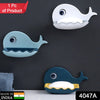 4047A Fish Shape Double Layer Adhesive Waterproof Wall Mounted Soap Bar Holder Stand Rack for Bathroom Shower Wall Kitchen DeoDap