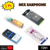 7281 Earphones with mix different colors and various shapes and designs ( 1 pc) DeoDap