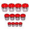 2274 Air Tight Apple Shape Storage Container - 500 ml, 800 ml and 1500 ml (4 Pcs Each Size, 12 Pcs) DeoDap