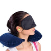 505 -3-in-1 Air Travel Kit with Pillow, Ear Buds & Eye Mask AAR HYPERMART PVT LTD WITH BZ LOGO