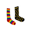 6355 1PAIR LONG PRINTED SOCKS MULTIPLE DESIGN SOCKS. DeoDap