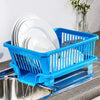 0607B Plastic Sink Dish Drainer Drying Rack (With Brown Box) DeoDap