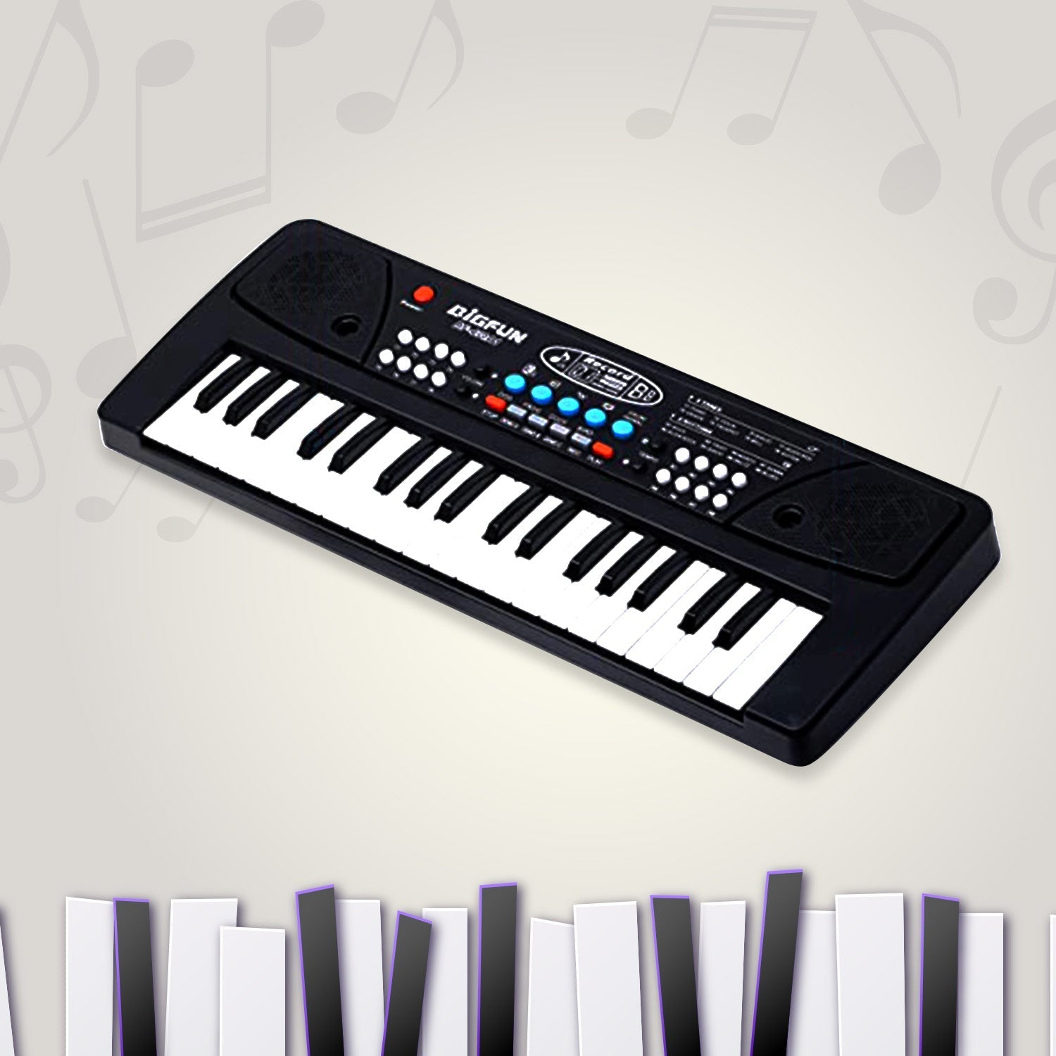 4515 Piano Musical Keyboard With Mic 37 Music Key Keyboard For Kids Toy DeoDap