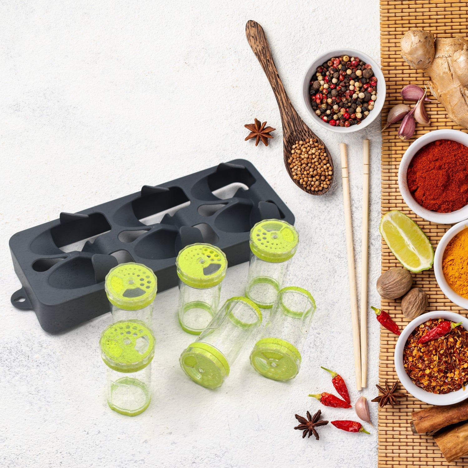 2865 Multipurpose Revolving Plastic Spice Rack DeoDap