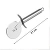 2983 Stainless Steel Pizza Cutter, Sandwich & Pastry Cake Cycle Cutter, Sharp, Wheel Type Cutter, Pack of 1 DeoDap