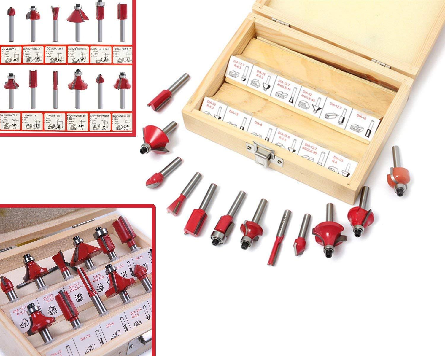 406 -12 / 15pcs Milling Cutter Router Bit Set