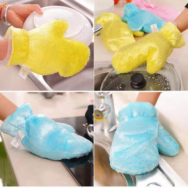 2372 Fiber Reusable Multipurpose Dishwashing Gloves Household Kitchen ( 1 pc ) DeoDap