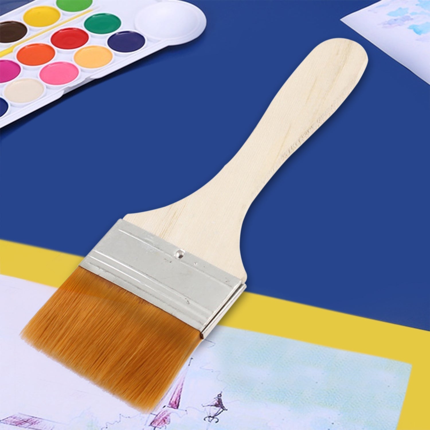 4674 Artistic Flat Painting Brush DeoDap