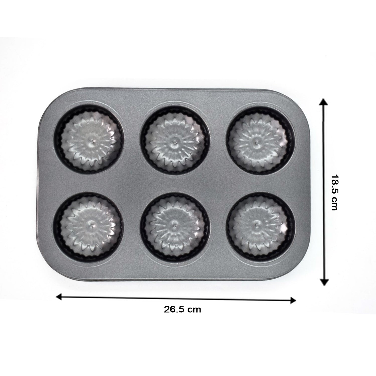 7079 6 slot Non-Stick Muffins Cupcake Pancake Baking Molds DeoDap