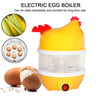 2443 Hen Shape Egg Boiler Home Machine with Tray DeoDap