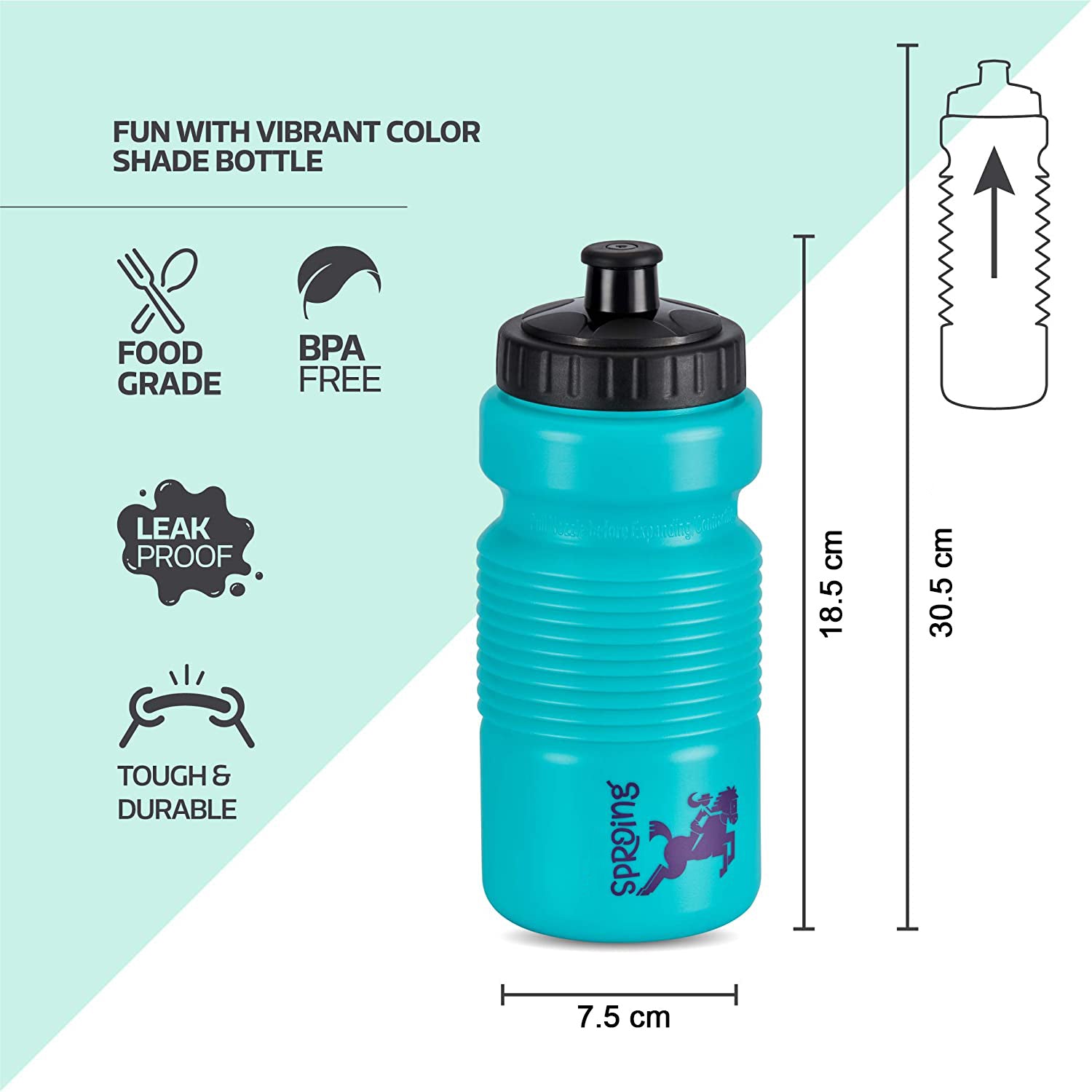 6126 Pull N Stretch Water Bottle for storing drinking water used in many places like school, colleges etc. DeoDap