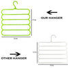 1541 Premium Wardrobe Storage Organizer 5 in 1 Multipurpose Plastic Hanger, Assorted (5) DeoDap